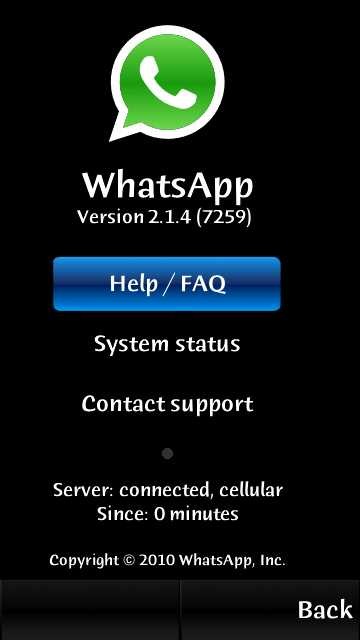 Whatsapp for NOKIA e63, e71 and e72 ܍ Download