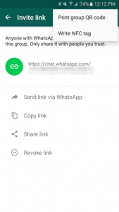wa per android invite links